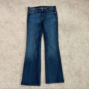 7 For All Mankind Bling A Pocket Bootcut Dark Wash Stretch Denim Blue Jeans 29